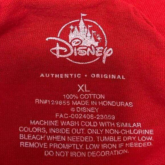 Disney Red Best Day Ever Minnie Mouse Graphic Short Sleeve Tee T-Shirt Top XL - Picture 4 of 4